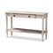 Baxton Studio Ariella Country Cottage Farmhouse Whitewashed 1-Drawer Console Table 147-8190 - alternate 9